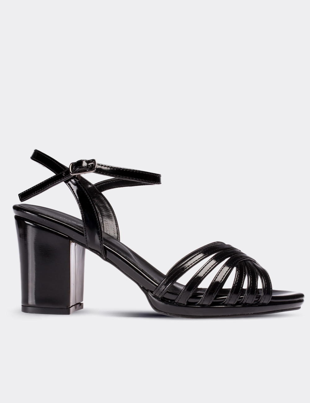 Siyah Abiye Topuklu Kadın Ayakkabı - C0100ZSYHM01