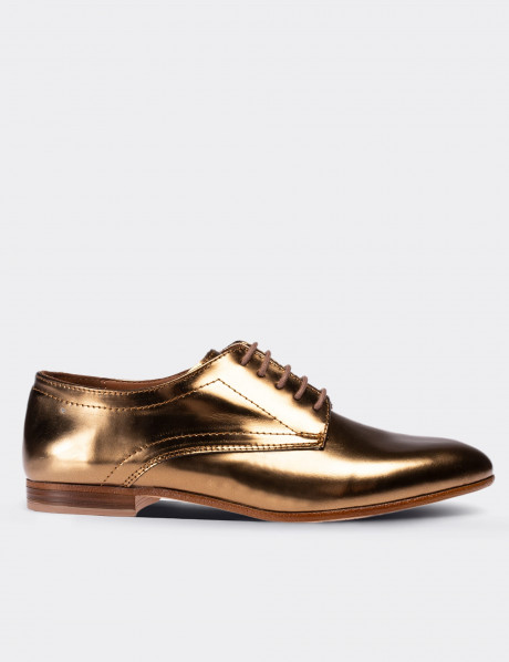 Deery Günlük Deery Hakiki Deri Bakır Rengi Kadın Ayakkabı