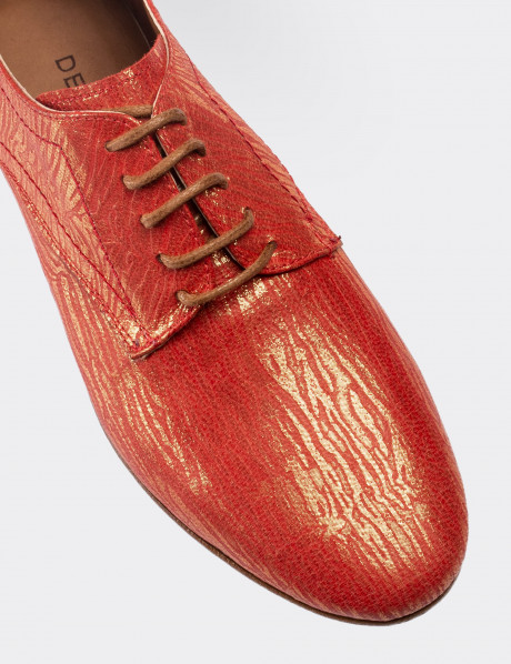 Hakiki Nubuk Kırmızı Günlük Kadın Ayakkabı