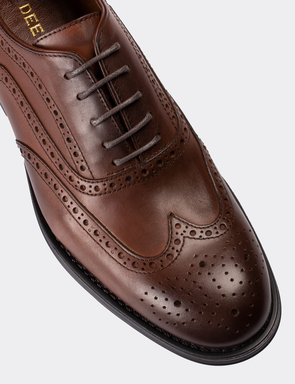Hakiki Deri Kahverengi Klasik Erkek Ayakkabı - 01511MKHVC01