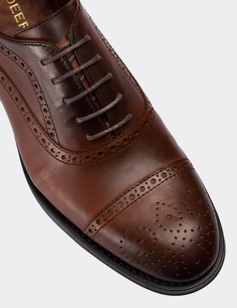 Hakiki Deri Kahverengi Klasik Erkek Ayakkabı - 01813MKHVC01