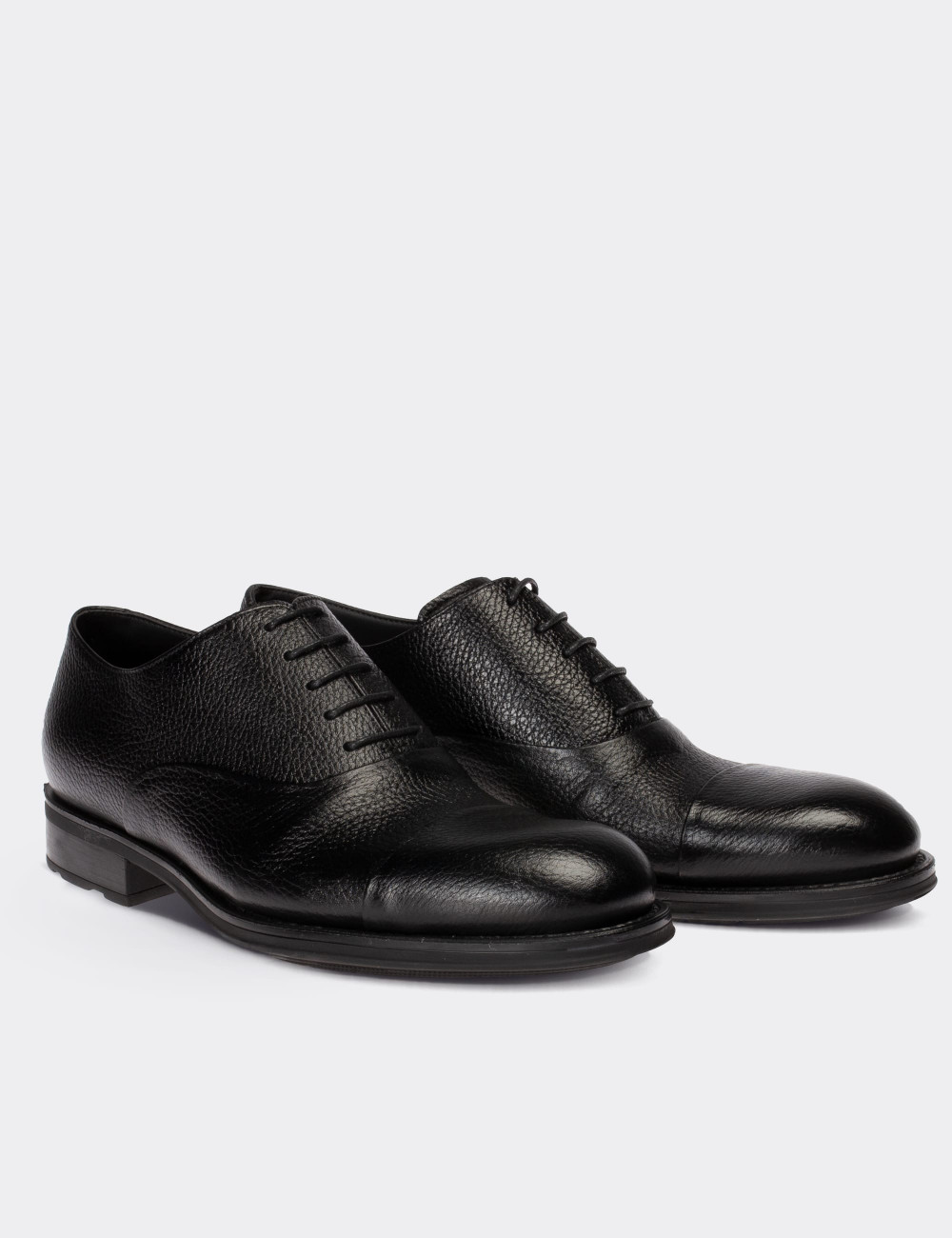 Hakiki Deri Siyah Klasik Erkek Ayakkabı - 01026MSYHC06