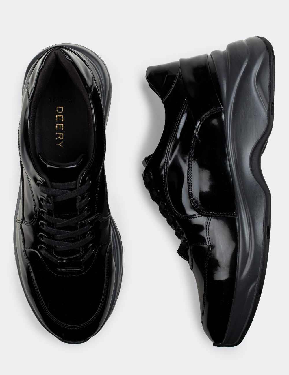 Siyah Sneaker Erkek Ayakkabı - 01817MSYHT02