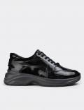Siyah Açma Sneaker Kadın Ayakkabı
