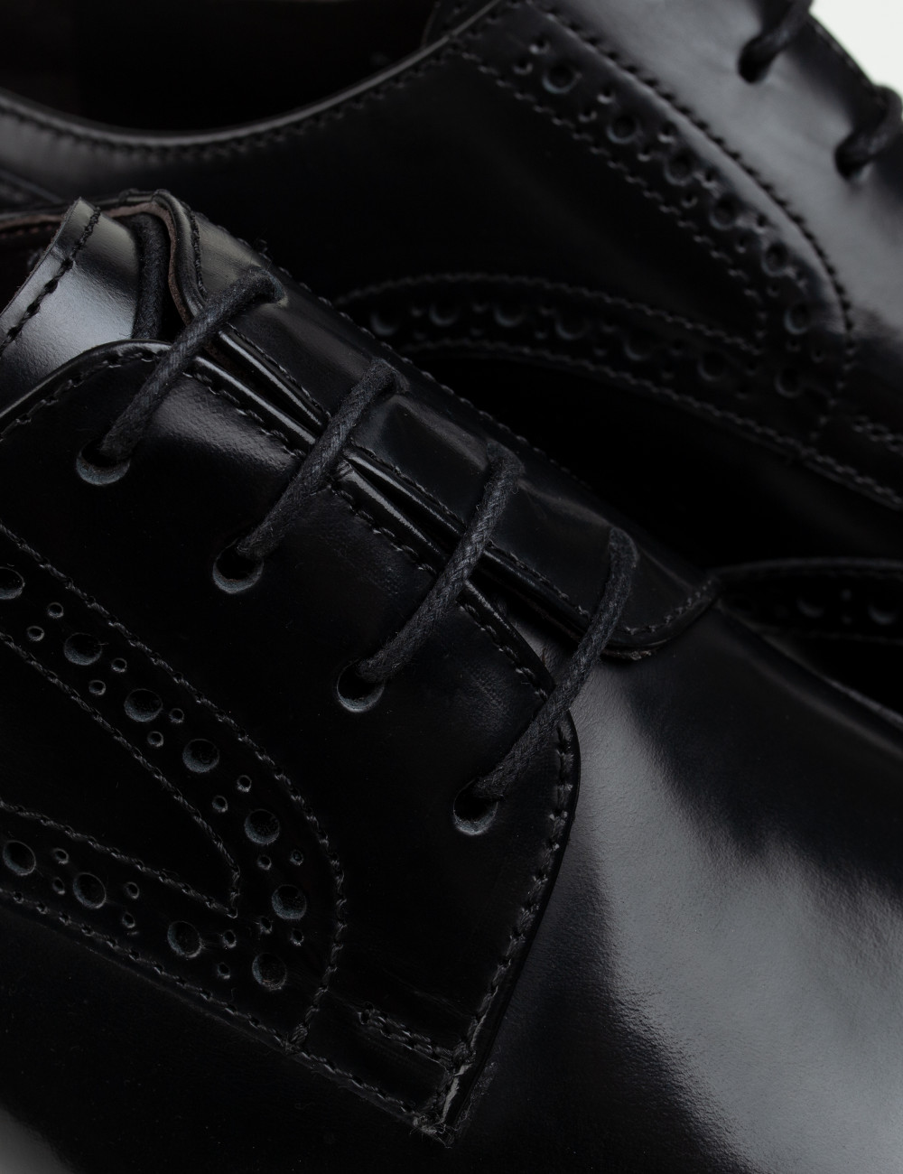 Hakiki Deri Siyah Klasik Erkek Ayakkabı - 01696MSYHM02