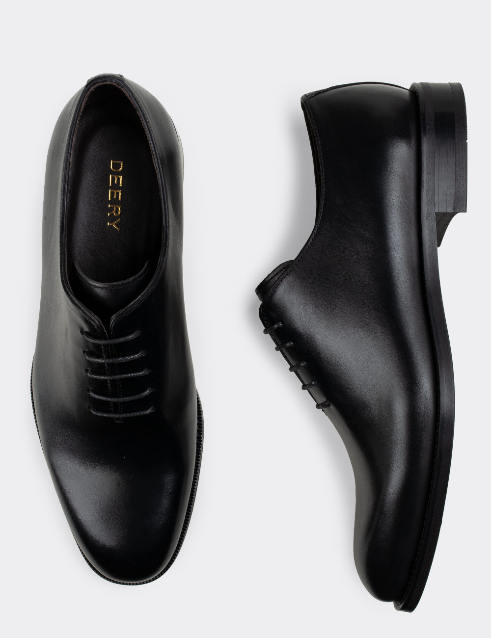 Hakiki Deri Siyah Klasik Erkek Ayakkabı - 01830MSYHN01