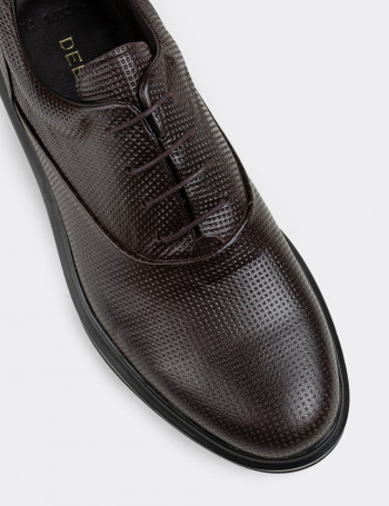 Hakiki Deri Kahverengi Günlük Comfort Erkek Ayakkabı - 01652MKHVP06