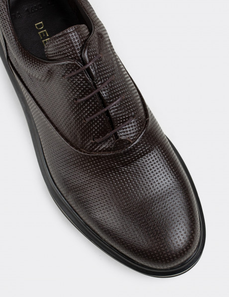 Hakiki Deri Kahverengi Günlük Comfort Erkek Ayakkabı