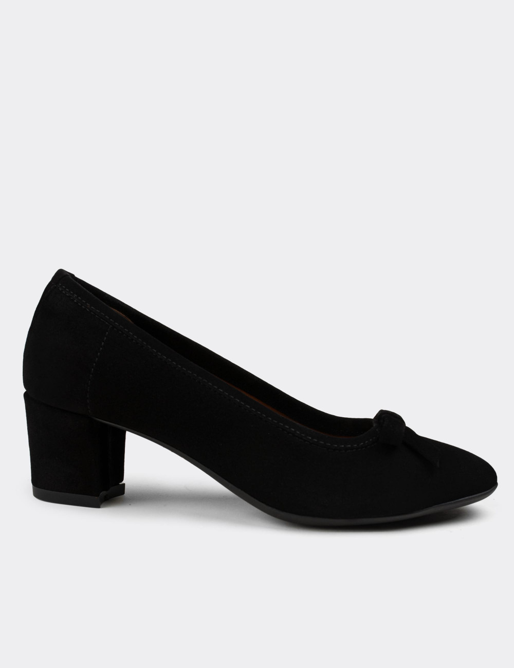 Hakiki Süet Siyah Günlük Kadın Ayakkabı - E1471ZSYHC01