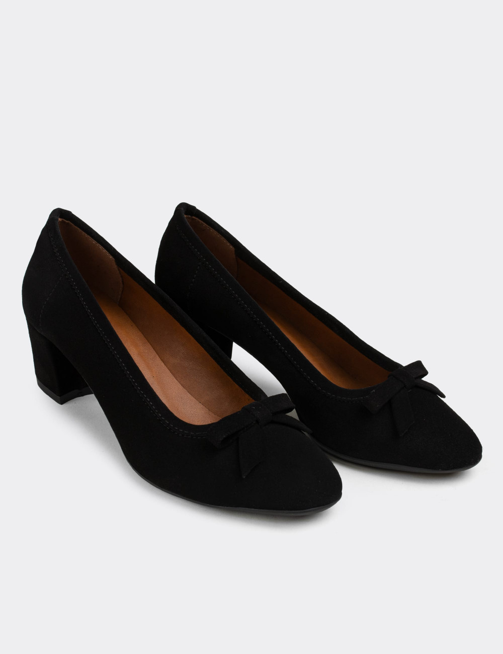 Hakiki Süet Siyah Günlük Kadın Ayakkabı - E1471ZSYHC01