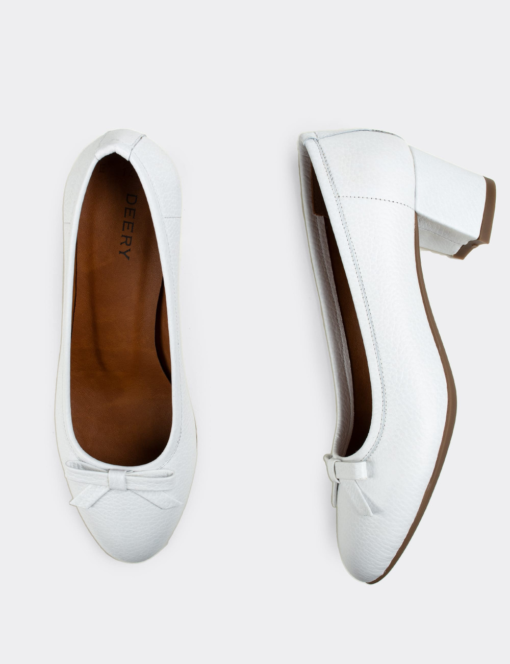 Hakiki Deri Beyaz Günlük Kadın Ayakkabı - E1471ZBYZC01