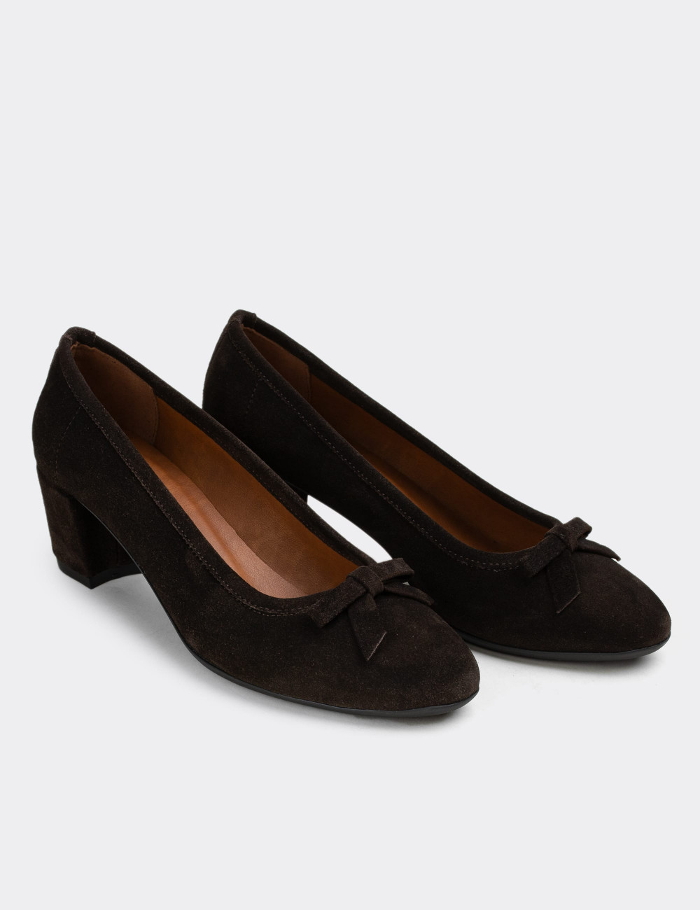 Hakiki Süet Kahverengi Günlük Kadın Ayakkabı - E1471ZKHVC01