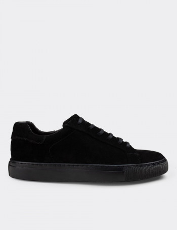 Hakiki Süet Siyah Sneaker Erkek Ayakkabı