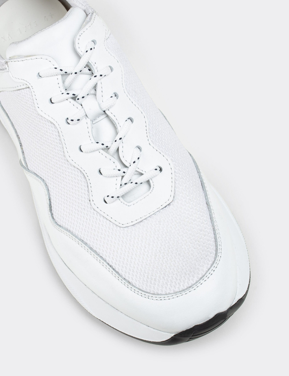 Hakiki Deri Beyaz Sneaker Erkek Ayakkabı - 01725MBYZE01