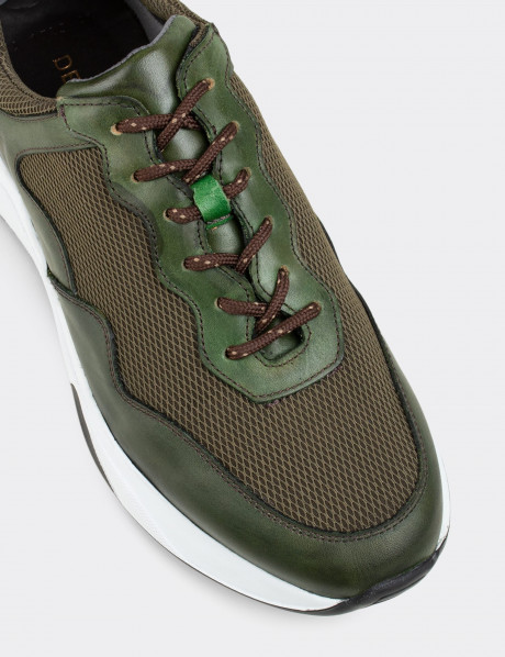 Hakiki Süet Yeşil Sneaker Erkek Ayakkabı