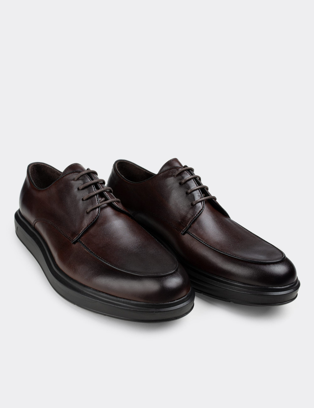 Hakiki Deri Kahverengi Comfort Günlük Erkek Ayakkabı - 01841MKHVP01