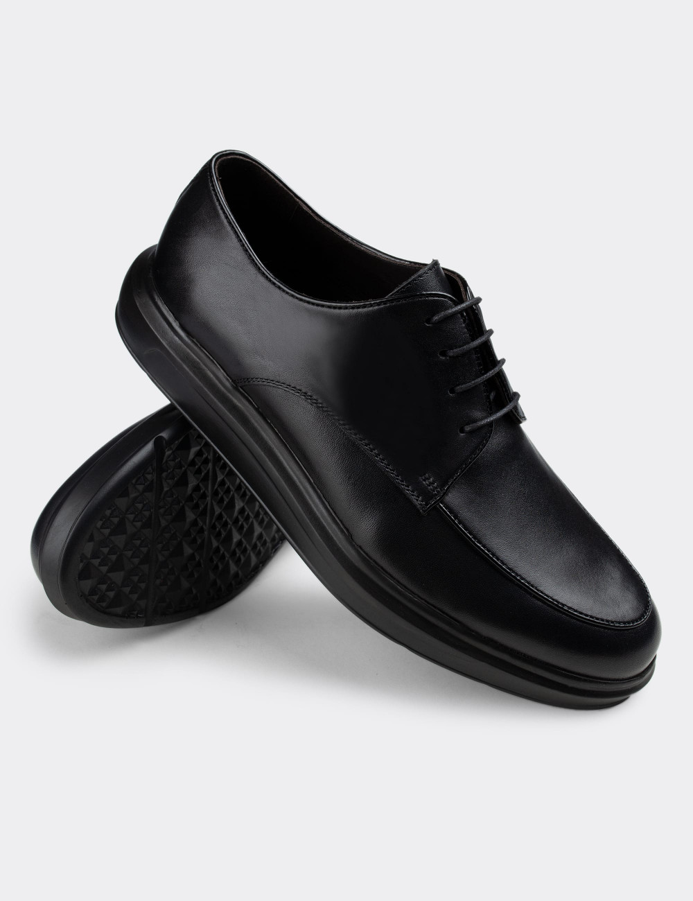 Hakiki Deri Siyah Comfort Günlük Erkek Ayakkabı - 01841MSYHP01