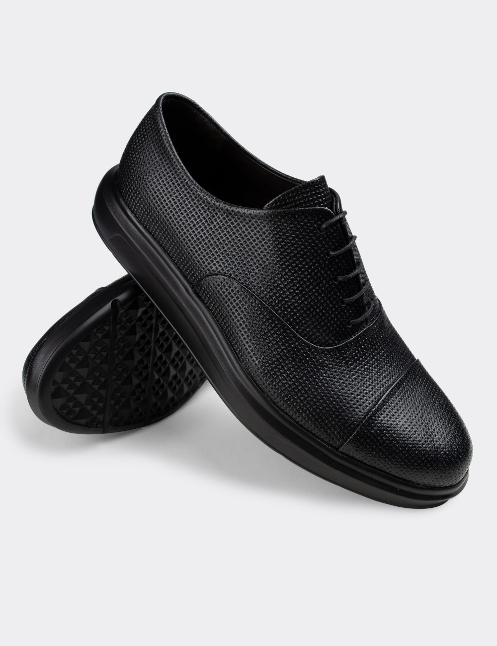 Hakiki Deri Siyah Comfort Günlük Erkek Ayakkabı - 01832MSYHP06