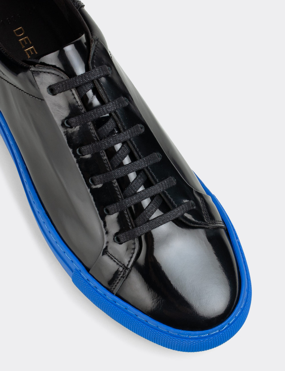 Hakiki Deri Siyah Sneaker Erkek Ayakkabı - 01829MSYHC07