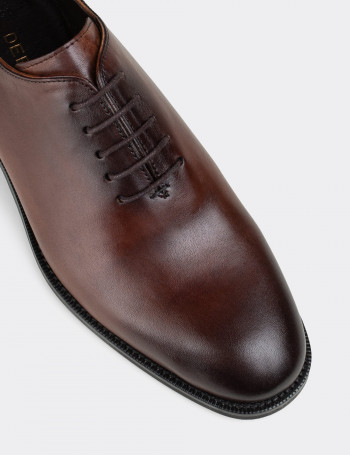 Hakiki Deri Kahverengi Klasik Erkek Ayakkabı