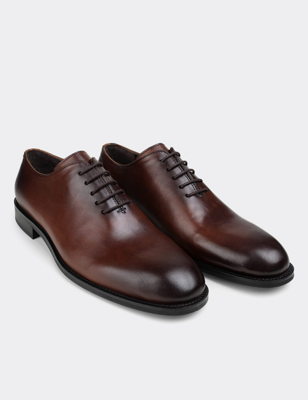 Hakiki Deri Kahverengi Klasik Erkek Ayakkabı - 01830MKHVN02