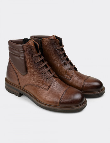 Hakiki Deri Taba Rengi Erkek Bot - 01752MTBAC04