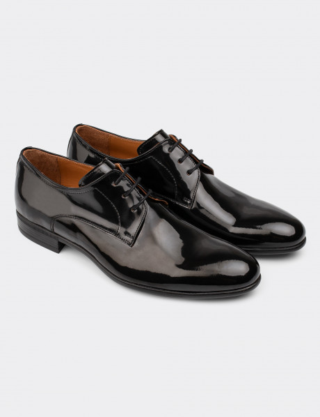 Siyah Rugan Klasik Erkek Ayakkabı