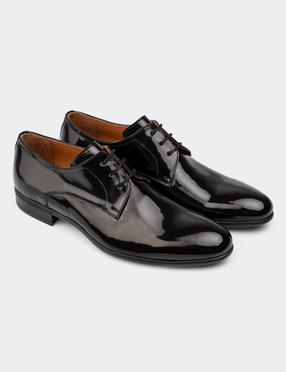 Siyah Rugan Klasik Erkek Ayakkabı - 00479MSYHC02