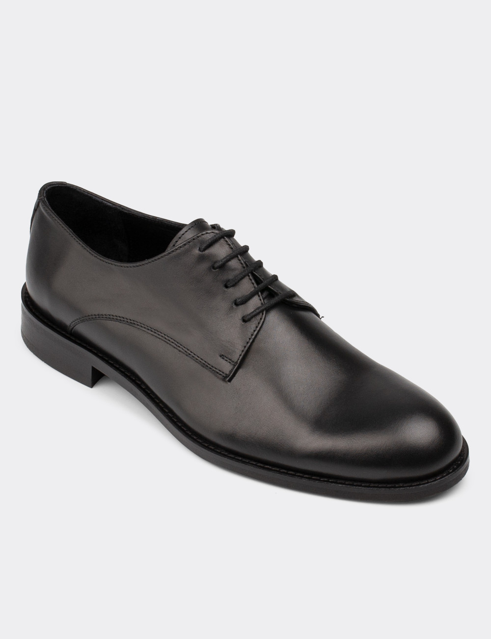 Hakiki Deri Özel Üretim Siyah Klasik Ayakkabı - 64910MSYHN01