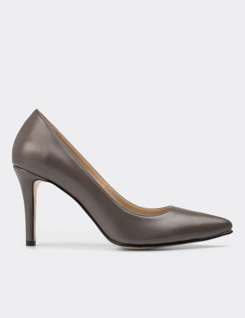 Gri Kadın Stiletto - 02029ZGRIM02
