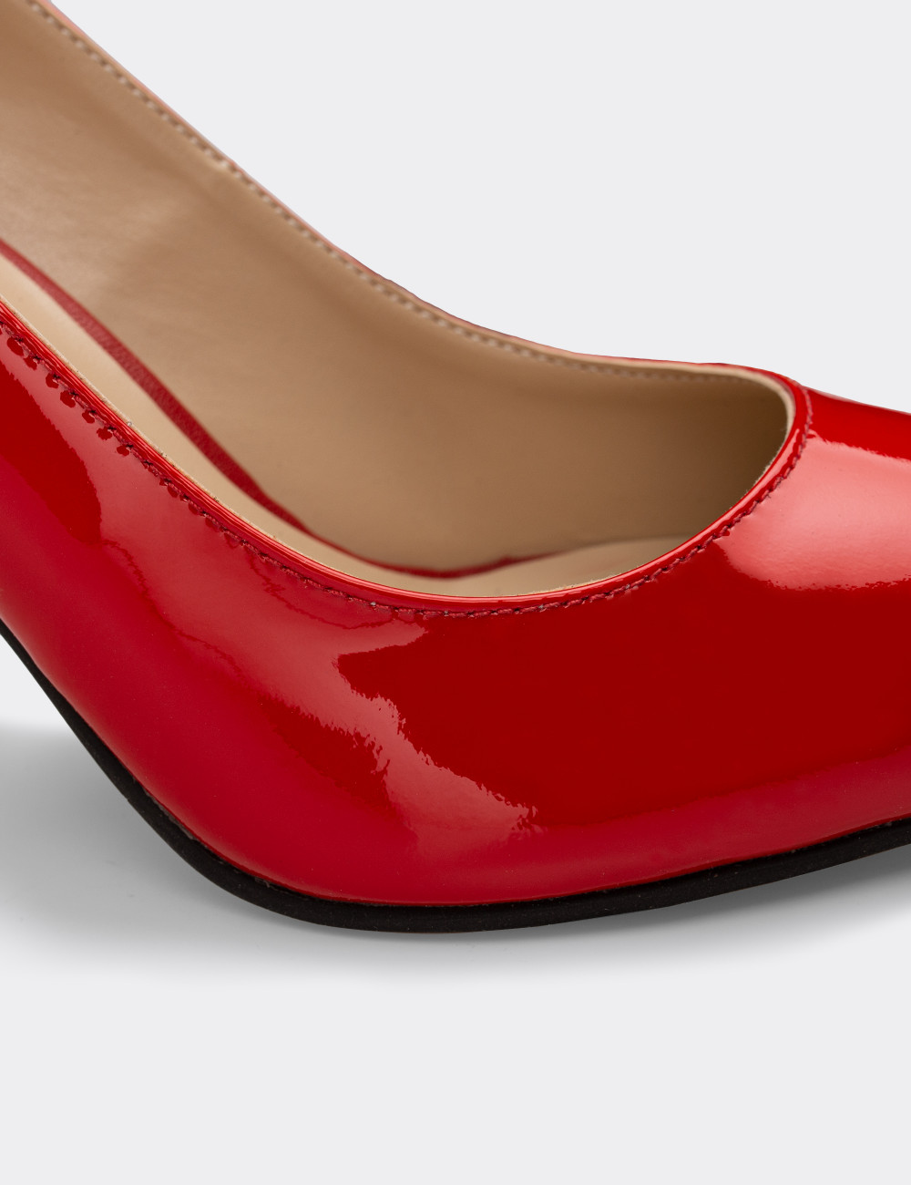 Kırmızı Topuklu Kadın Ayakkabı - 02029ZKRMM04