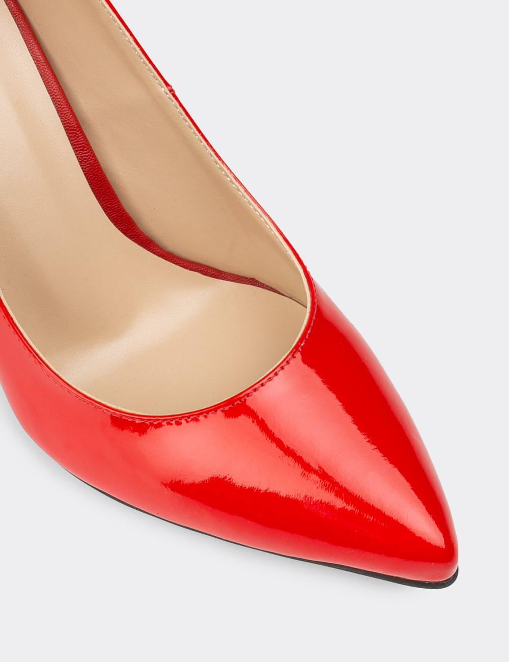 Kırmızı Topuklu Kadın Ayakkabı - 02029ZKRMM04