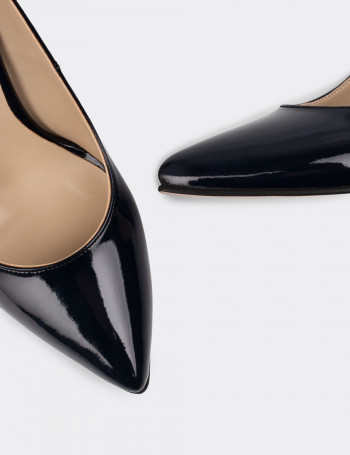 Lacivert Rugan Kadın Stiletto - 02029ZLCVM03