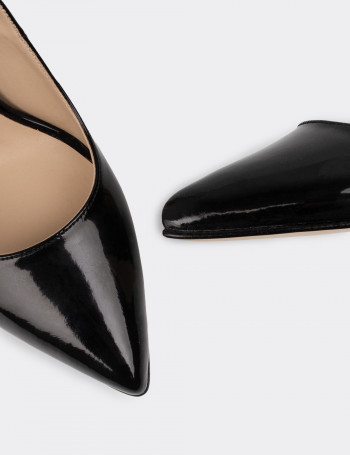Siyah Rugan Kadın Stiletto - 02029ZSYHM05