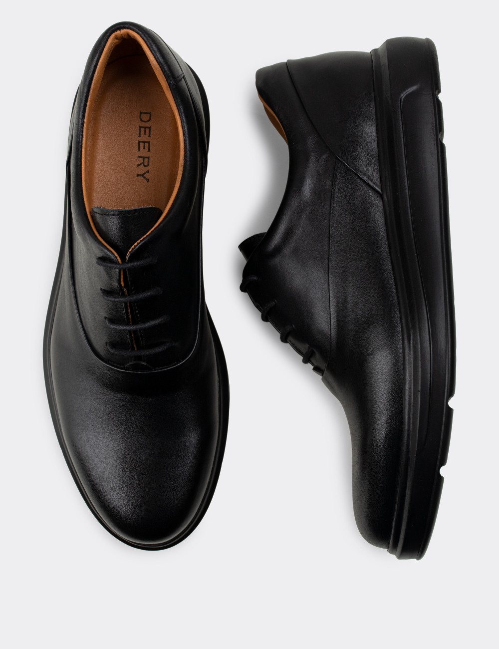 Hakiki Deri Siyah Comfort Günlük Erkek Ayakkabı - 01652MSYHP18