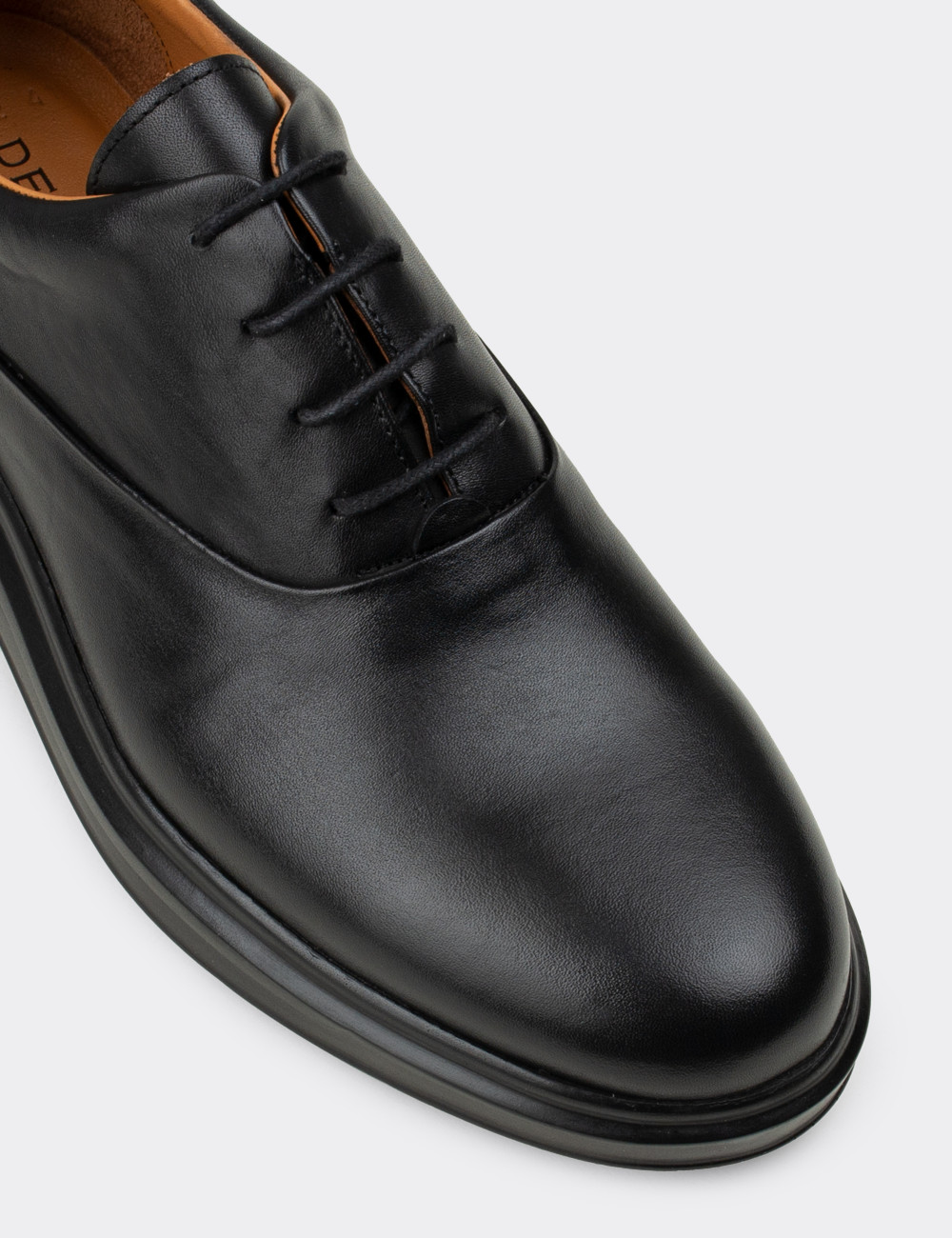 Hakiki Deri Siyah Comfort Günlük Erkek Ayakkabı - 01652MSYHP18