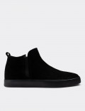 Hakiki Süet Siyah Sneaker Erkek Ayakkabı