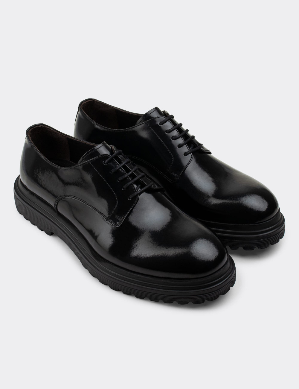 Hakiki Deri Siyah Günlük Erkek Ayakkabı - 01854MSYHE02