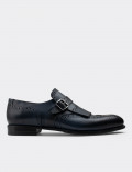 Hakiki Deri Lacivert Özel Üretim Klasik Erkek Ayakkabı