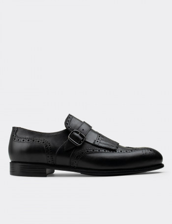 Hakiki Deri Özel Üretim Siyah Klasik Erkek Ayakkabı