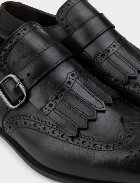 Hakiki Deri Özel Üretim Siyah Klasik Erkek Ayakkabı