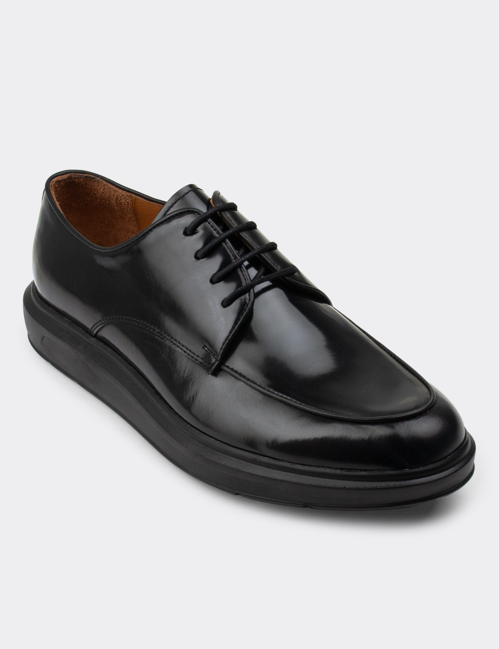 Hakiki Deri Siyah Günlük Erkek Ayakkabı - 01841MSYHP02