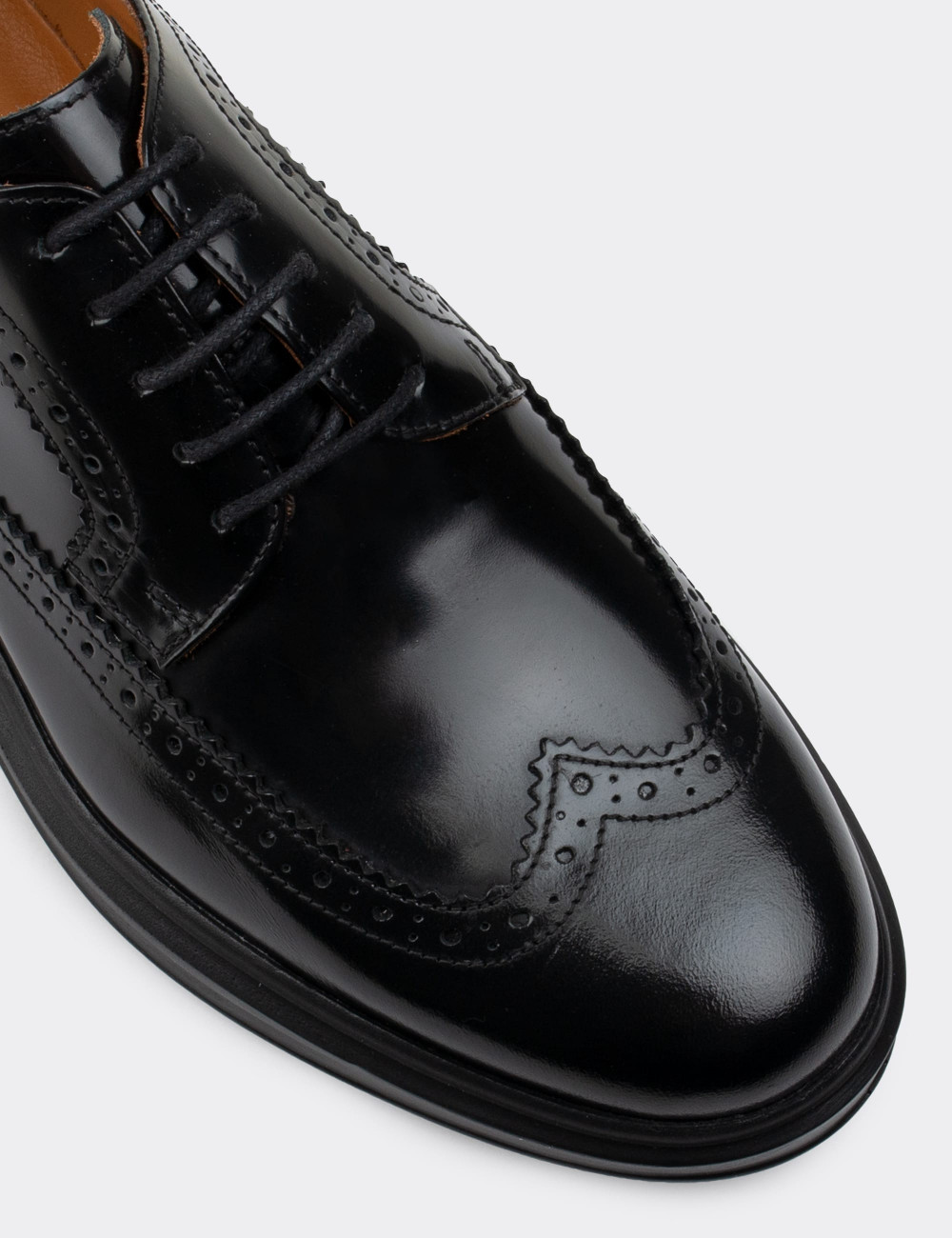 Hakiki Deri Siyah Comfort Günlük Erkek Ayakkabı - 01293MSYHP11