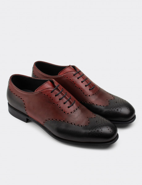 Hakiki Deri Özel Üretim Bordo Klasik Erkek Ayakkabı