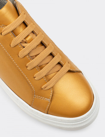 Hakiki Deri Sarı Sneaker Kadın Ayakkabı - Z1681ZSRIC01
