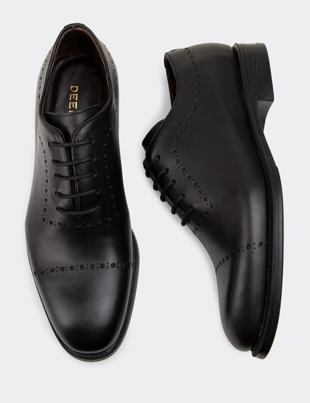 Hakiki Deri Siyah Klasik Erkek Ayakkabı - 00491MSYHC02