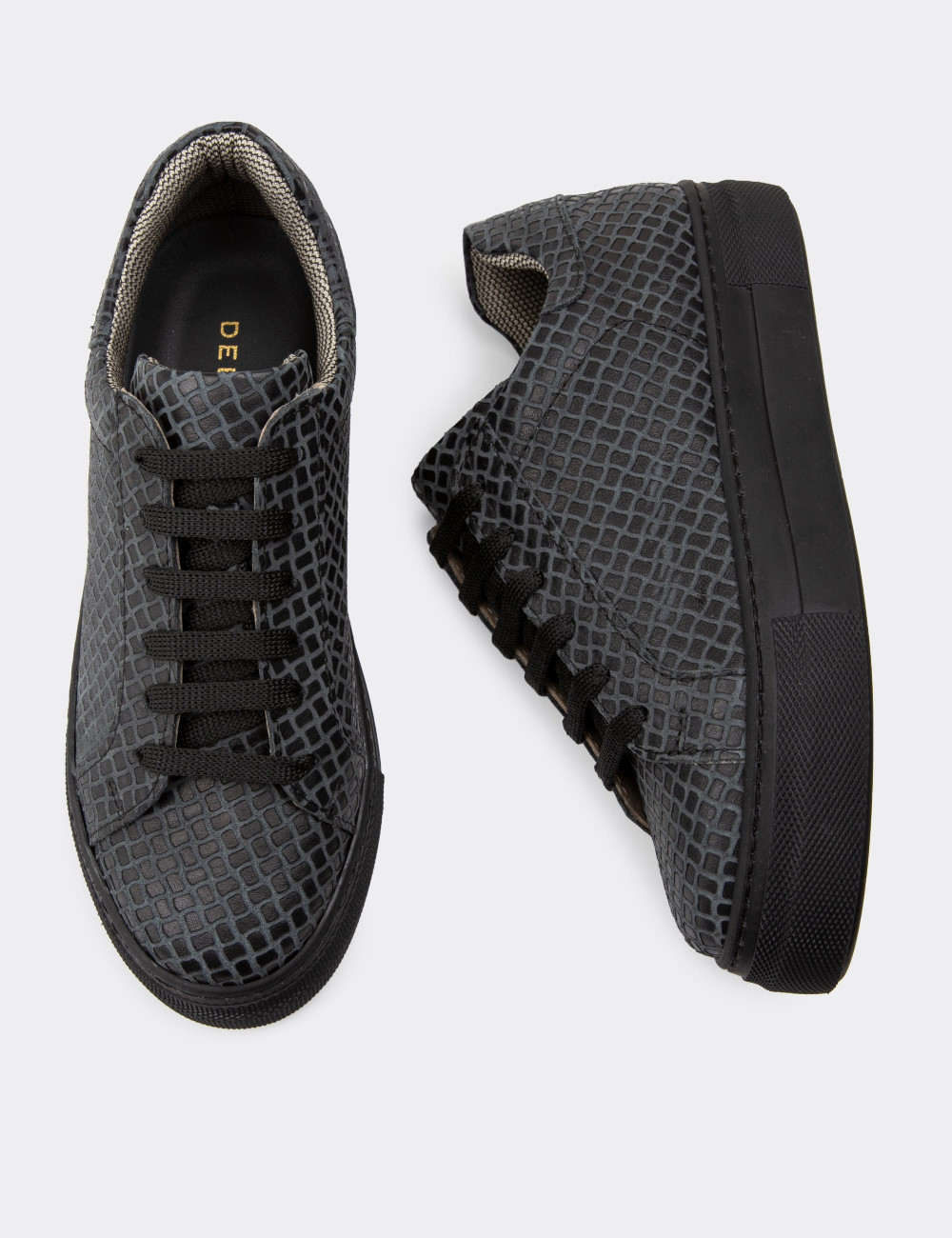 Hakiki Deri Siyah Sneaker Kadın Ayakkabı - Z1681ZSYHC15
