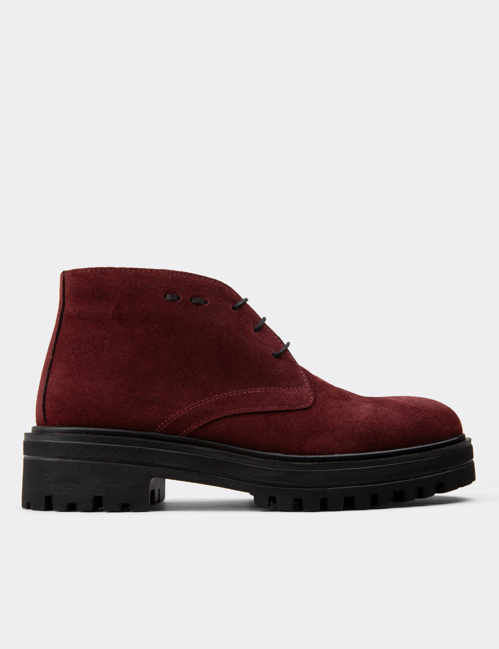 Hakiki Süet Bordo Kadın Bot - 01847ZBRDE01