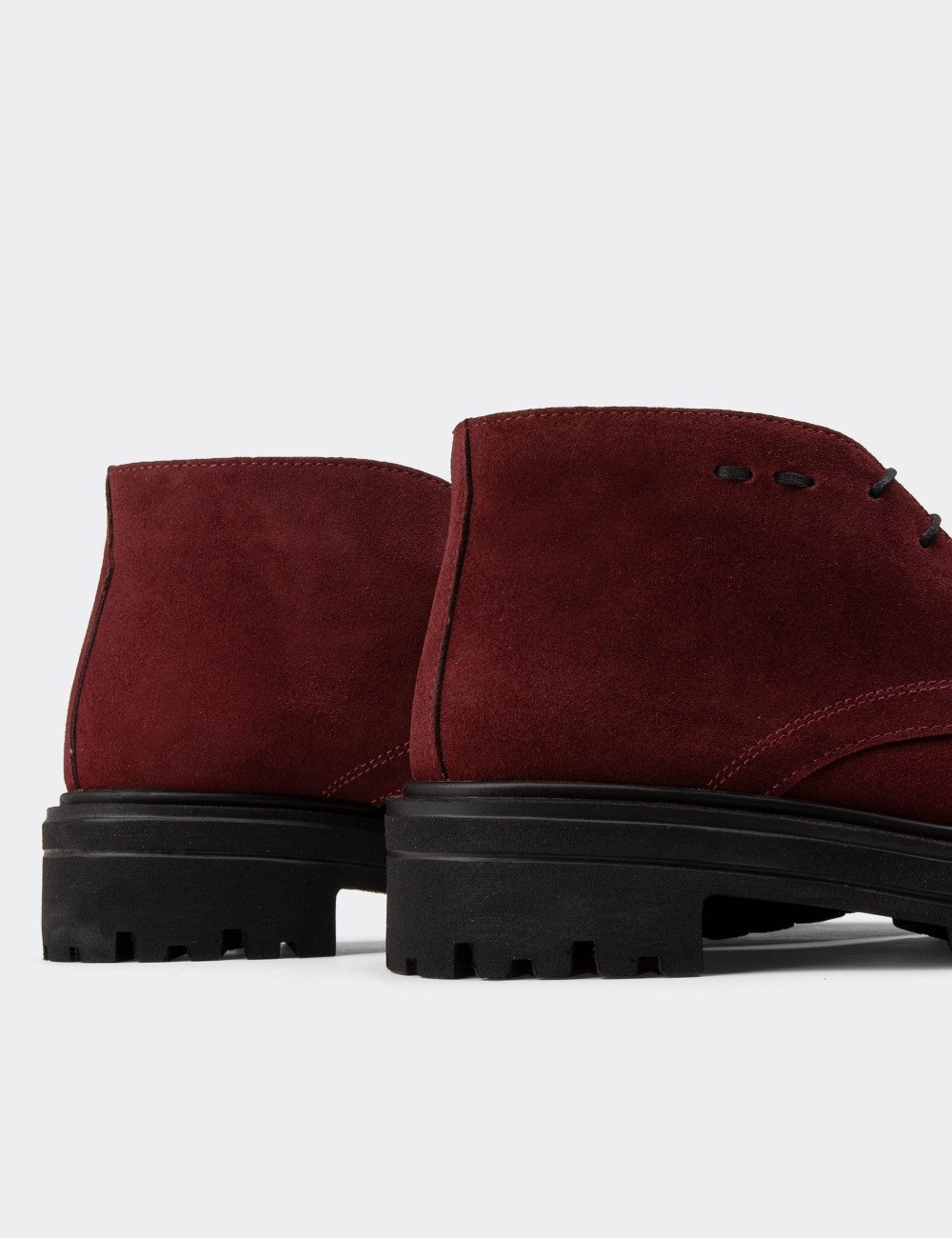 Hakiki Süet Bordo Kadın Bot - 01847ZBRDE01