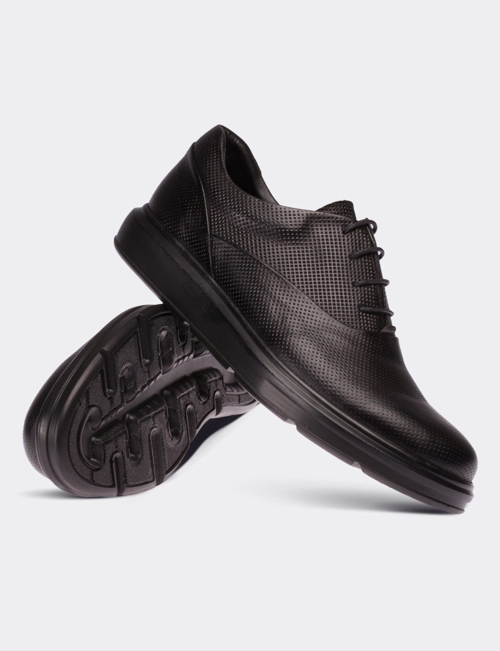 Hakiki Deri Siyah Comfort Erkek Ayakkabı - 01652MSYHP04